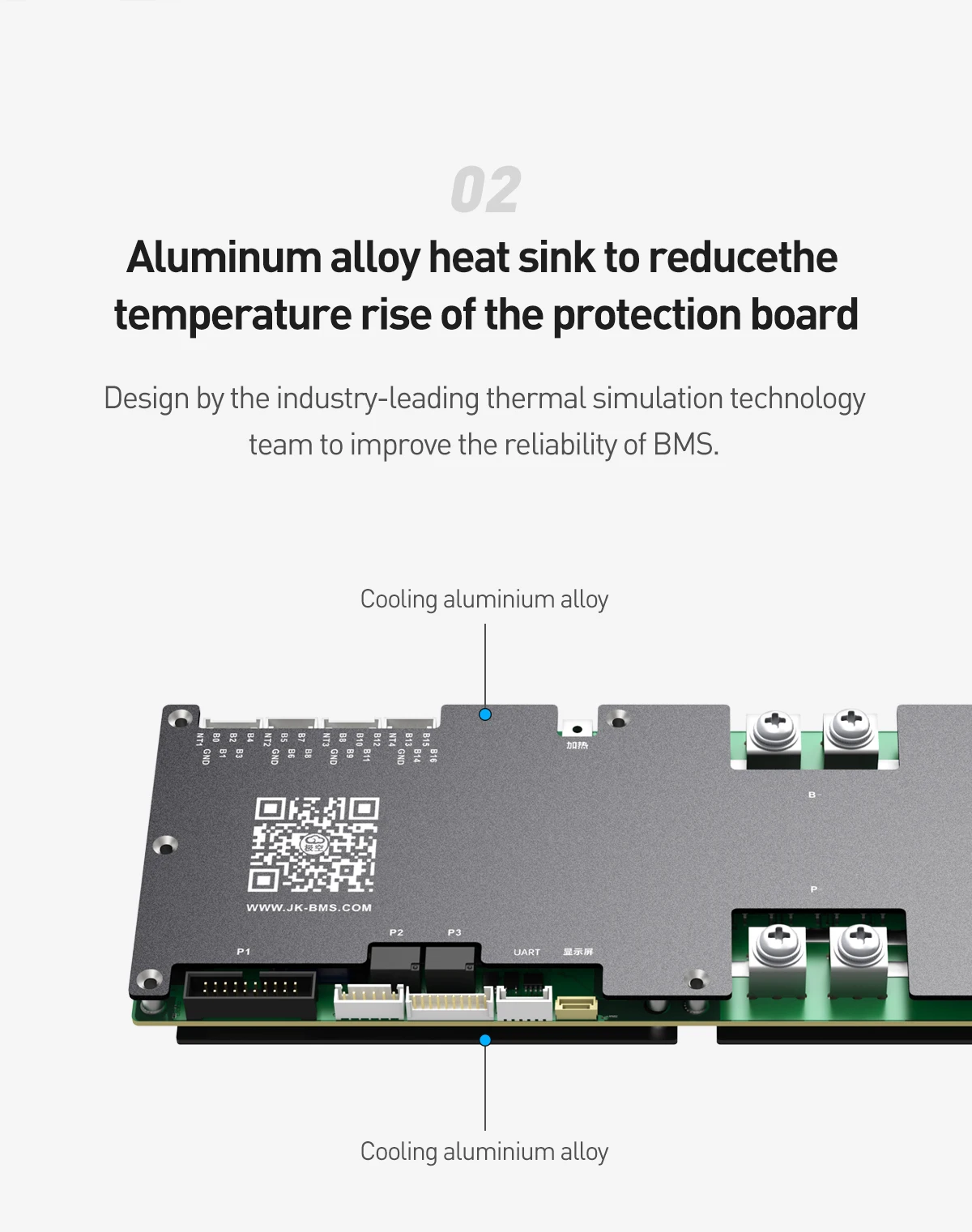 JIKONG BMS JK-PB2A16S30P LiFePo4 Li-Ion LTO Batterie 24V 48V 8S 16S 300A Haushalt Energie BMS Hause Inverter Aktive Balancer 2A – Detail 7
