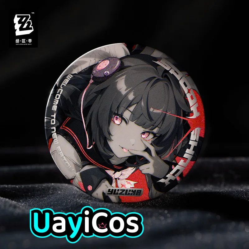 

Original Zenless Zone Zero Ukinami Yuzuha Alice Thymefield Tinplate Badge Brooch Ornament Doll Anime Game Toy Kids Halloween Gif