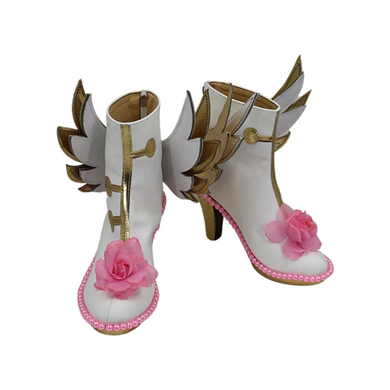 Falulu Scarpe Cosplay Anime Aceessories Scarpe in pelle PU Stivali di carnevale di Halloween Puntelli Cosplay realizzati su misura