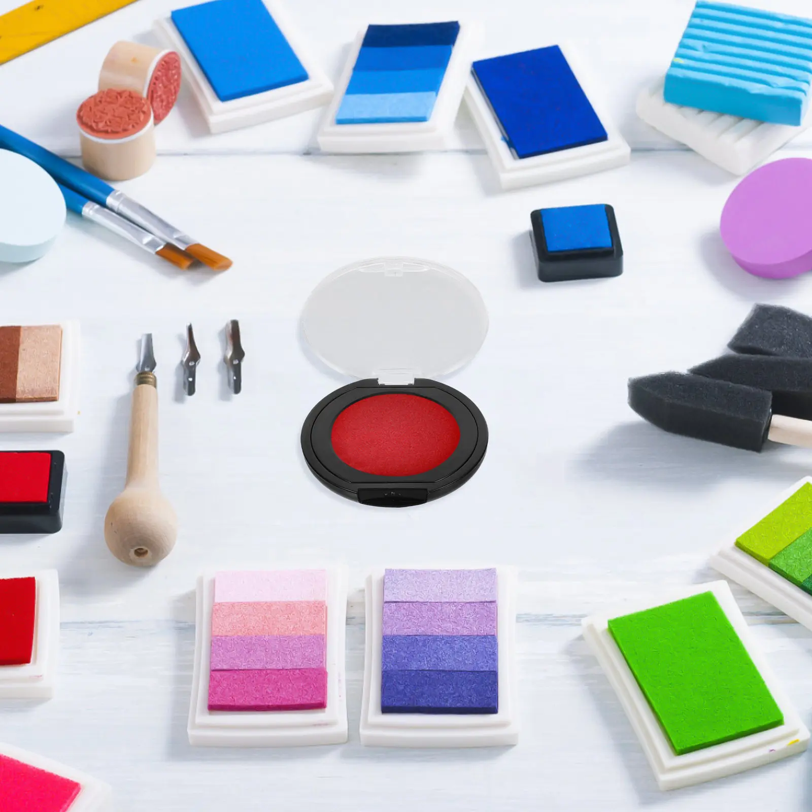 

Compact Portable Fingerprint Ink Pad Thumbprint Pad for Notary Services Financial Accounting Fingerprinting