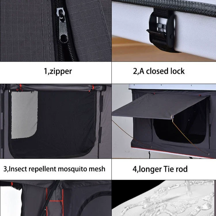 Car Roof Tent Factory Direct-sale Fully Automatic Thickened Outdoor Camping Vehicle Hard-top Car Camping Tent
