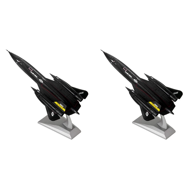 2X 1/144 Diecast SR-71A Blackbird Reconnaissance Plane Airplane Model For Kids Adult Home Office Decor