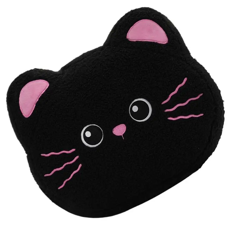 Car Seat Cushion Pad Plush Cushion Car Seat Pad Bow Cat Design Vehicle Seat Protective Anti-Slip For Short Or Long Distance