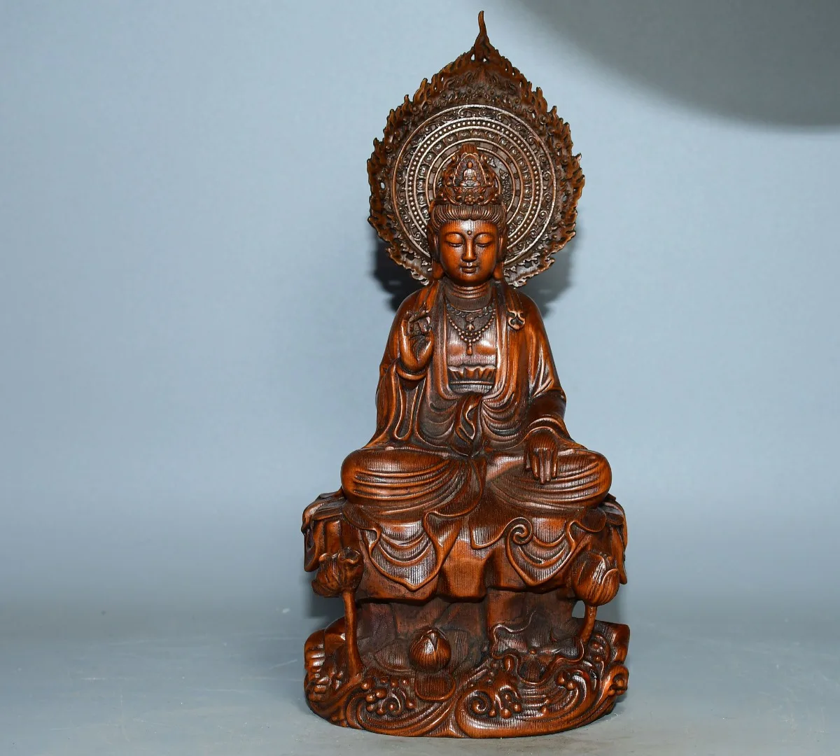 High-Quality Huangyang Wood Guanyin Statue - Exquisite Home Decor for Living Room Affordable Collectible Ornament