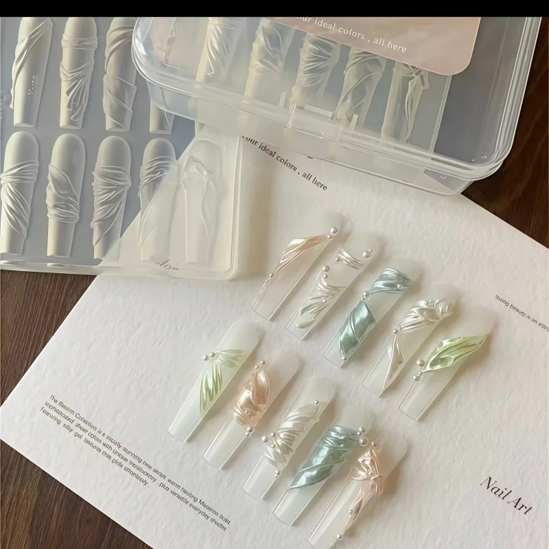 3D Satin Silk Ribbon Nail Art Silicone Mold - Reusable, Beginner-Friendly Tool for Luxury, Elegant Manicure Designs with Realist