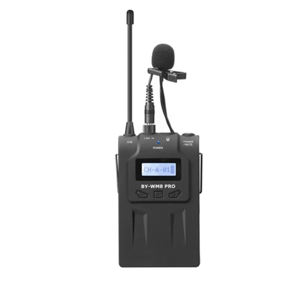 TX8 Pro Wireless Transmitter Microphone Kit Digital Bodypack 100m UHF System Lavalier Mic for RX8 Pro SP-RX8 Pro Receiver