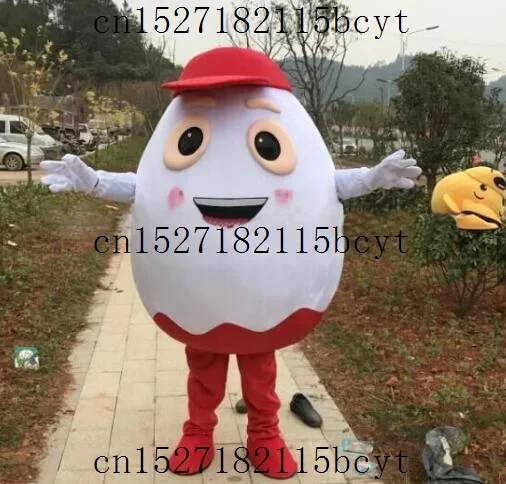 

Cartoon Egg Shape Mascot Costume Cosplay Anime Character Carnival Fancy Dress Clothing Christmas Fursuit Celebration Advertise