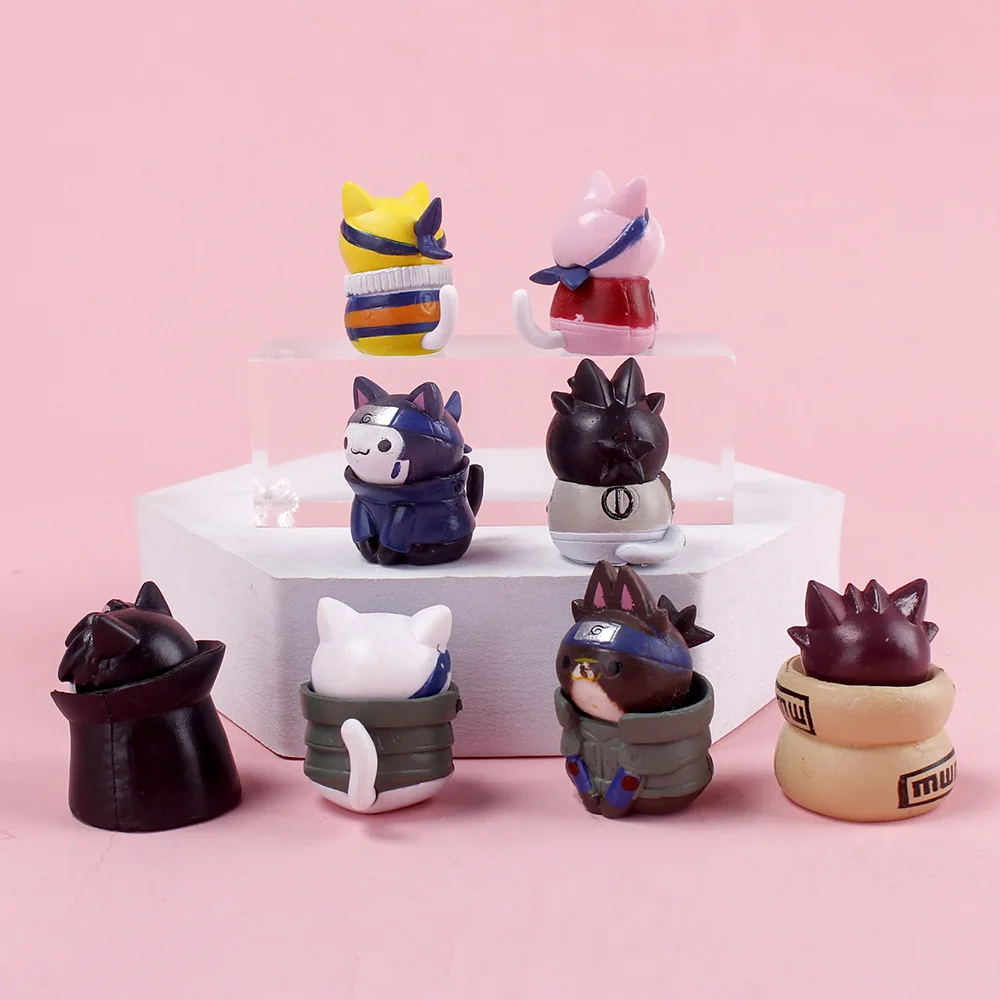 8Pcs/Set Kuromi Anime Figures Magic Kuromi Series Action Figures Kawaii Sanrio Model Dolls Toys for Children Collection Gifts