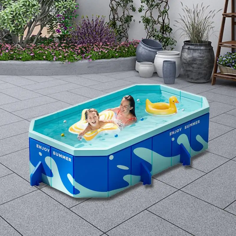 Foldable Pool for Kiddie Adults Hard Shell Wading Pool Thickened PVC Outdoor Garden Swimming Pool Portable Summer Water Party