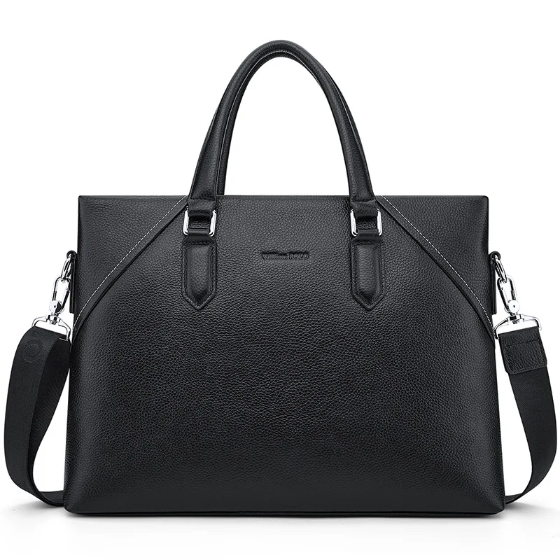 Men's Briefcase High-end Genuine Leather Commuter Crossbody Shoulder Luxury Brand Man Bag Casual Handbag For Men Brief Case