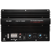 #714V PA-80D 12V 1000W Car Audio High Power Amplifier Amp Board Powerful Subwoofer Bass Amp Car Player (Black)