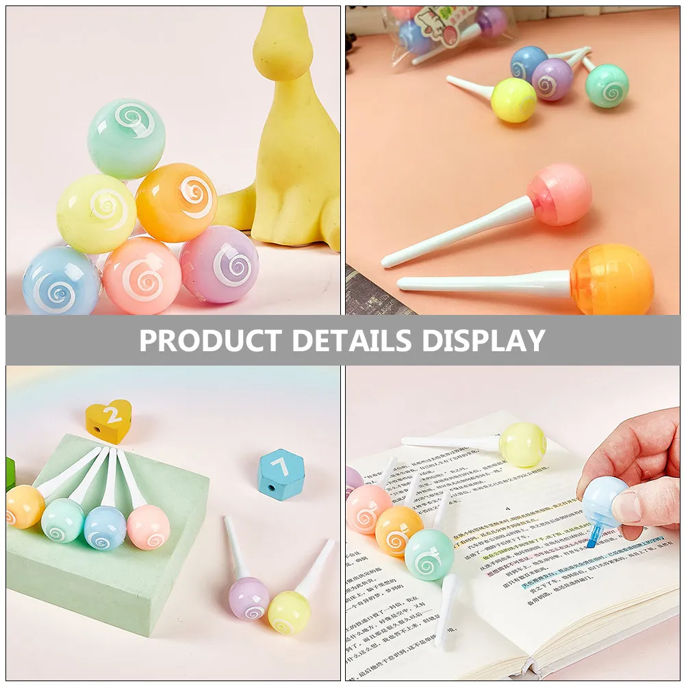 

6Pcs Fluorescent Pens Mini Highlighters Colored Small Highlighter Markers for School Office Reading Note Marking Book Scrapbook