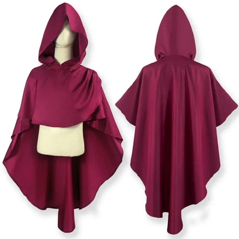 Châle à capuche médiéval pour hommes et femmes, cape d'assassin gothique, cape de magicien, accessoires de cosplay punk, noir et vert, MN4, Everak