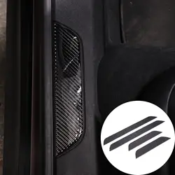 Real Carbon Fiber Door Interior Door Sills Cover Trim Fit For Porsche Taycan 2019-2022