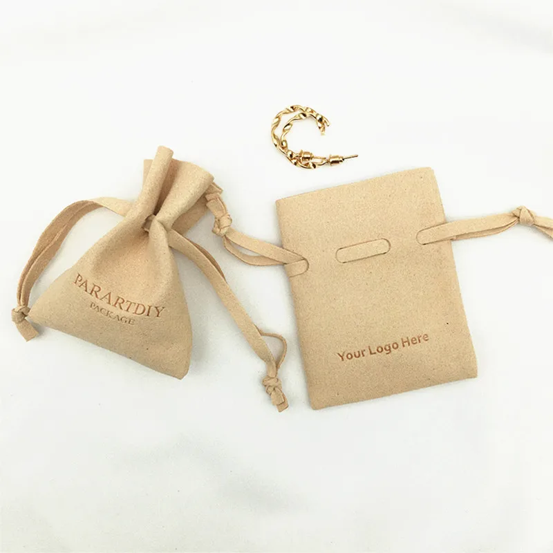 

50pcs Custom Jewelry Pouch with Logo,Personalized Jewerly Bag Packaging,Micorfiber Bag,ivory,Free Shipping