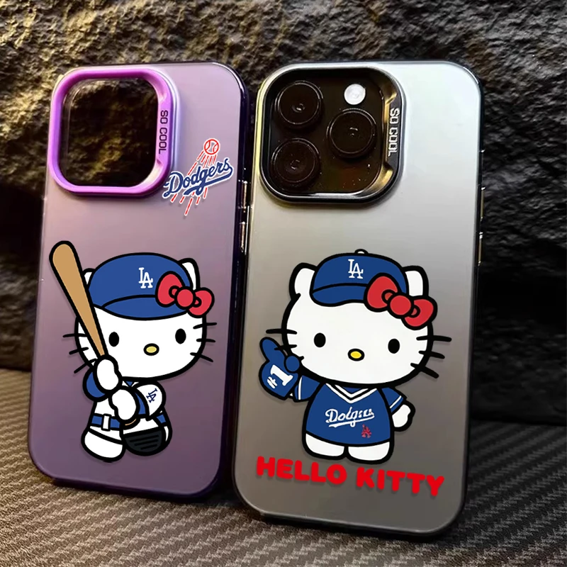 Sanrio Hello Kitty Baseball Case For Samsung Galaxy S23 S24 S25 S22 Ultra S21 Plus FE A56 A36 A26 5G A16 A06 4G Note 20 Cover