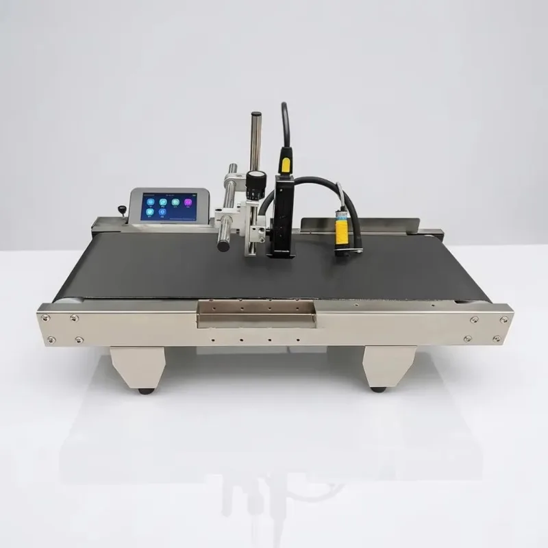 CP100 Online Inkjet Printer with Conveyor Continuous Coder for Expiry Date QR Code Barcode Batch Number Desktop