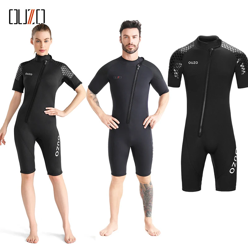 

3mm New Thickened Diving Suit Men Women Short-Sleeved Shorts Summer Diving Fishing Hunting Thickened Warm Cold Surfing Suit