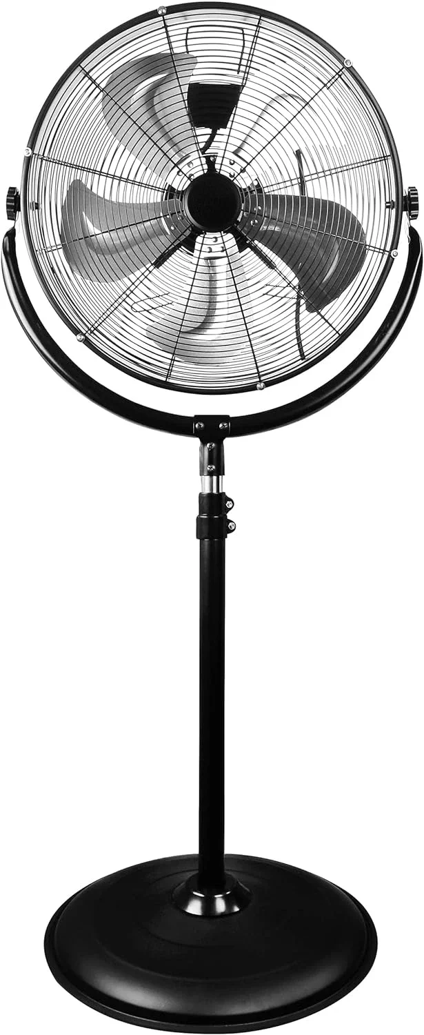 

Industrial Heavy Duty Powerful Quiet Metal High Velocity 20" Pedestal Drum Fan with Degree Tilting