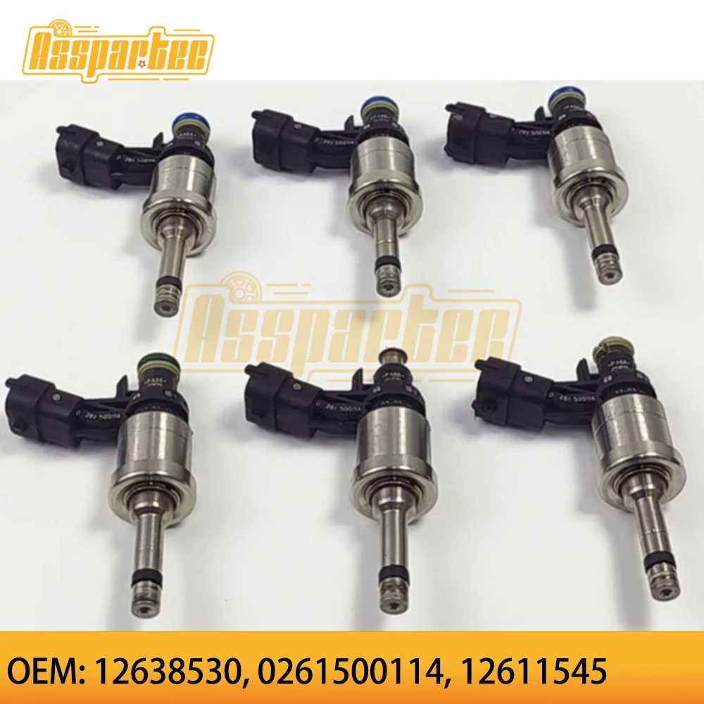 6 uds inyectores de combustible 12638530 para Cadillac CTS STS para Buick LaCrosse para GMC Acadia para Chevrolet Camaro FJ994 12611545 12632255