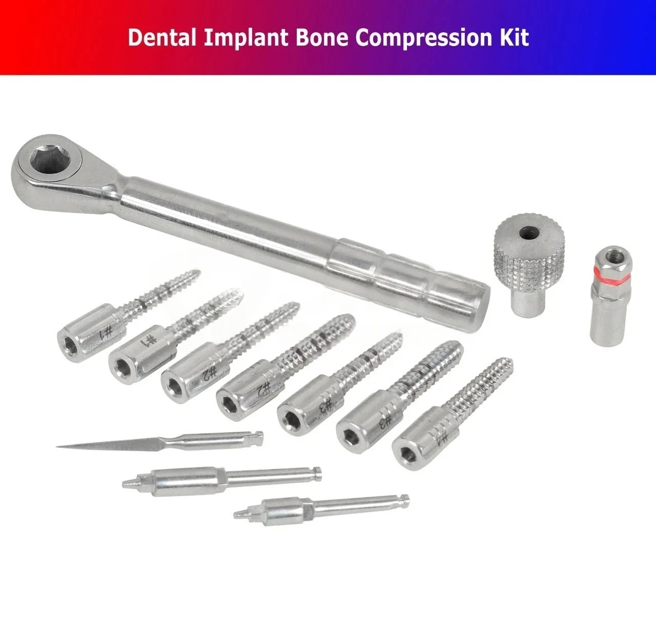 1 conjunto kit de compressão óssea sinus elevador osso prótodôntico mis implantes cirúrgicos novo