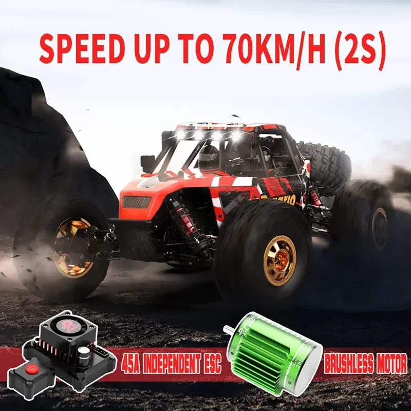 Rlaarlo 1/12 AM-D12 RTR 2.4G 4WD High Speed Brushless 2s/3s RC Electric Remote Control Model Car Desert Truck Adults Toys Gift