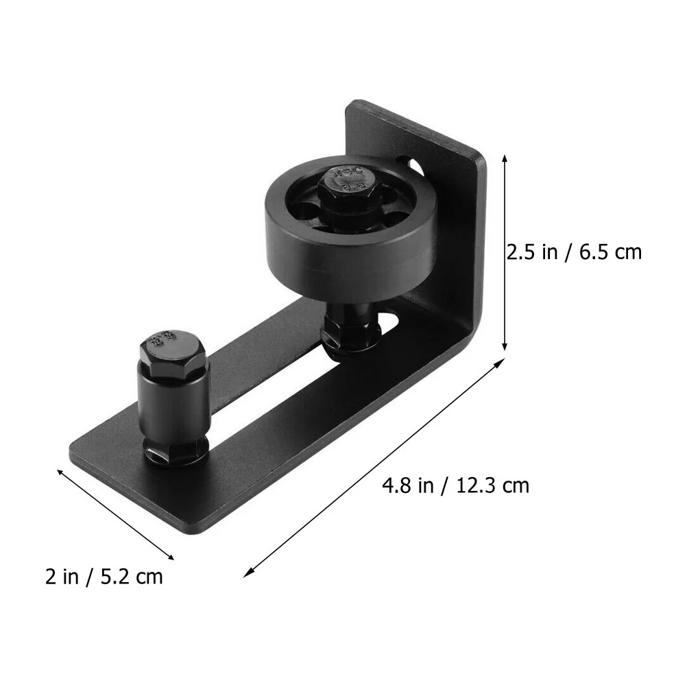 

2pcs Door Stay Roller Bottom Floor Guide 8 In 1 Adjustable Metal Barn Door Slide Track Carbon Steel Wall Mount No Floor Drilling