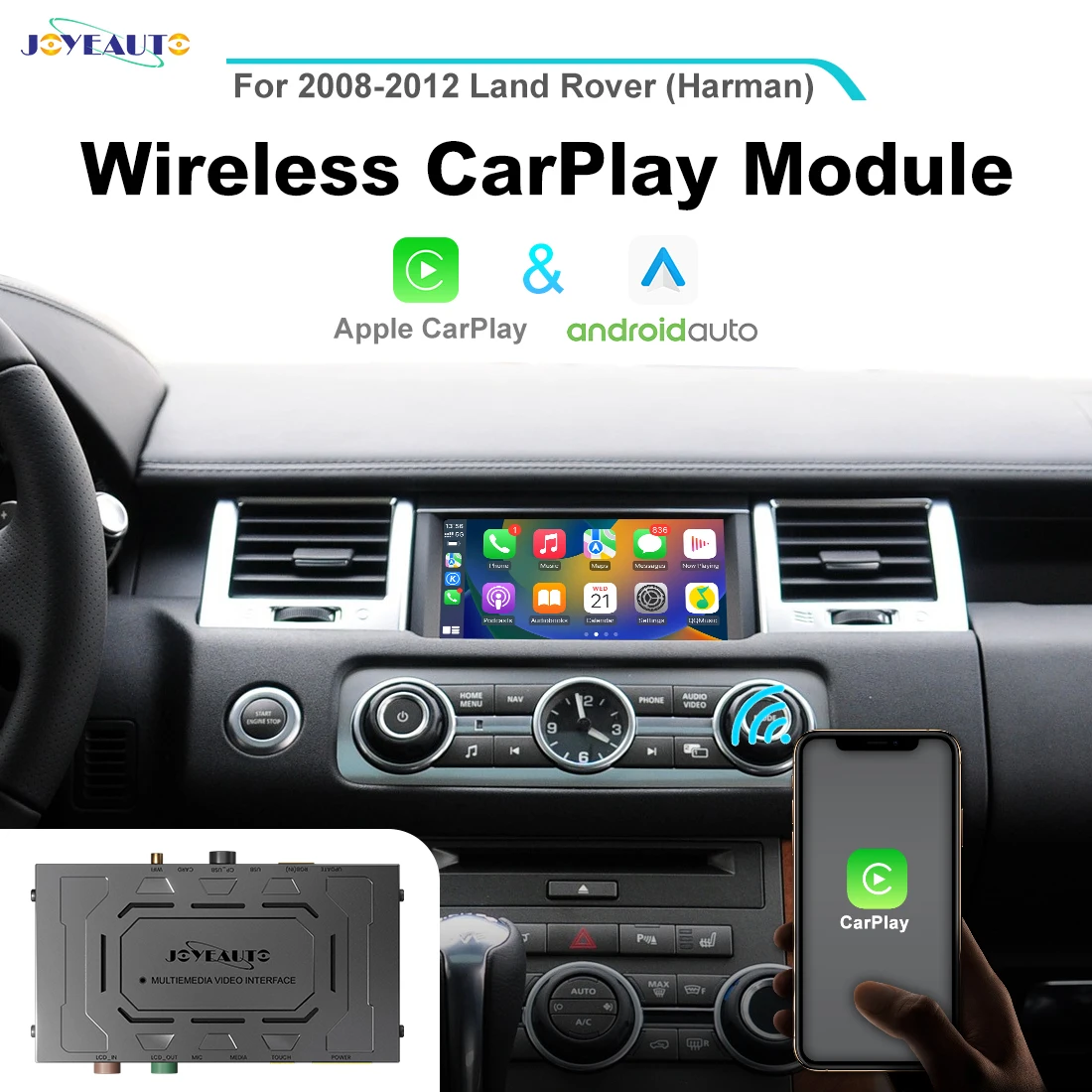 

Joyeauto Wireless Apple CarPlay for Land Rover Discovery Sport & Discovery 4 Android Auto Mirror-Link iOS16 AirPlay Retrofit Box