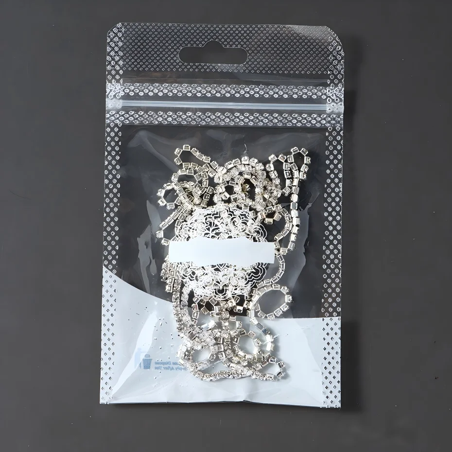 1 Packung lange, luxuriöse, glitzernde Nagelketten-Accessoires, silberne Metallkette mit Diamantverzierungen für DIY-Nagelkunst-Dekoration – Detail 6