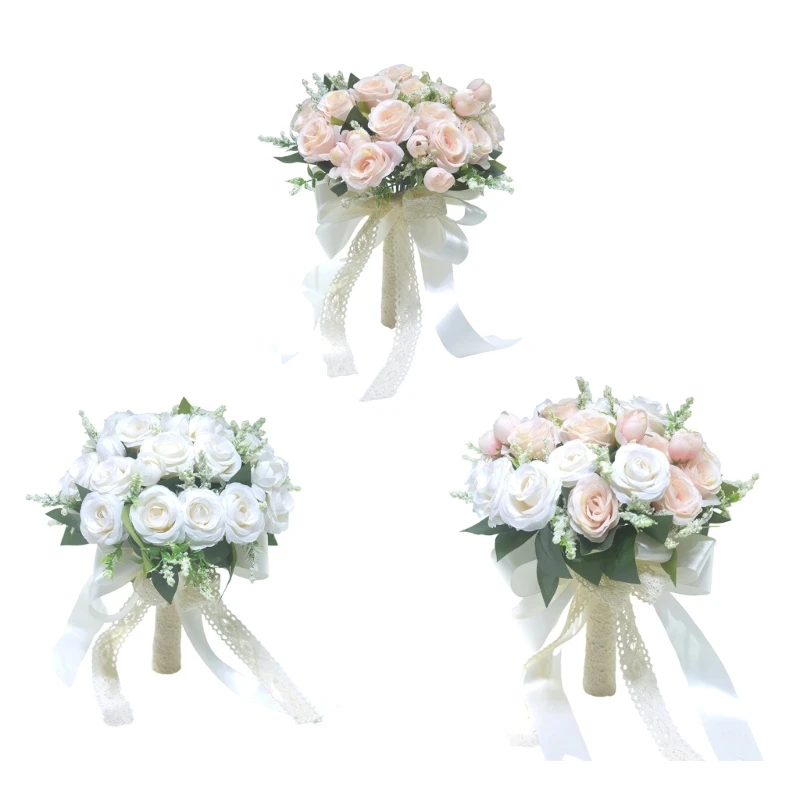 

Realistic Silk Flower Wedding Bridal Bouquet For Wedding Anniversary Ceremonies 15UB