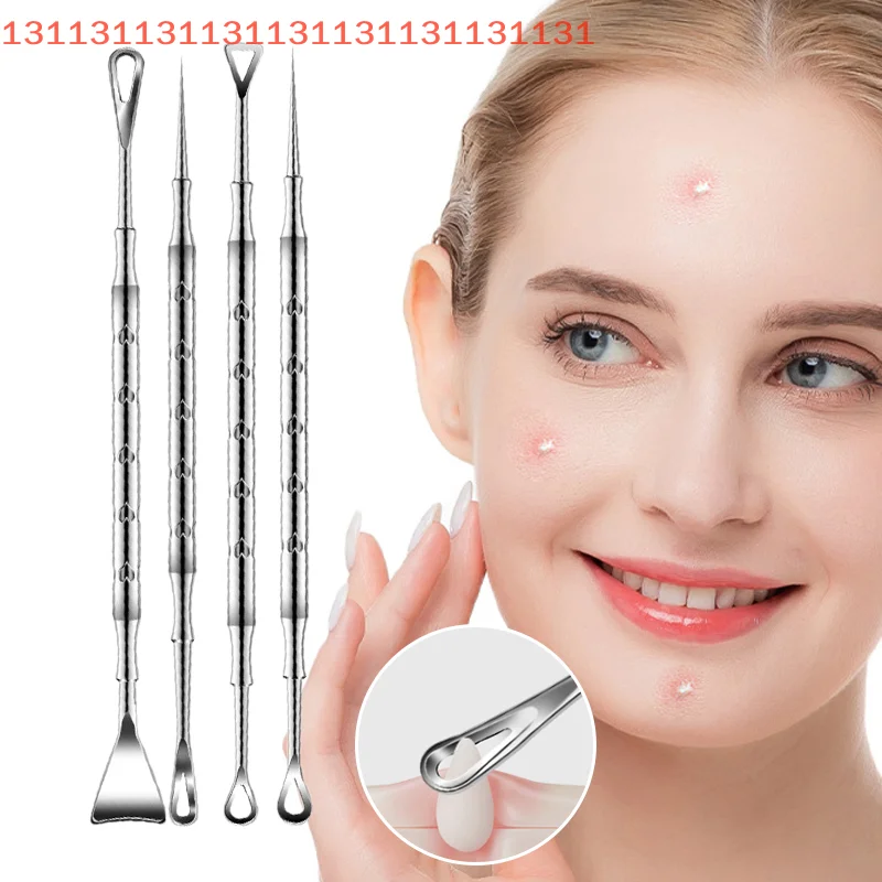 Outil d'élimination des points noirs, aiguille d'acné, extracteur de points blancs et de boutons, Kit de nettoyage pour l'élimination des imperfections du nez et du visage