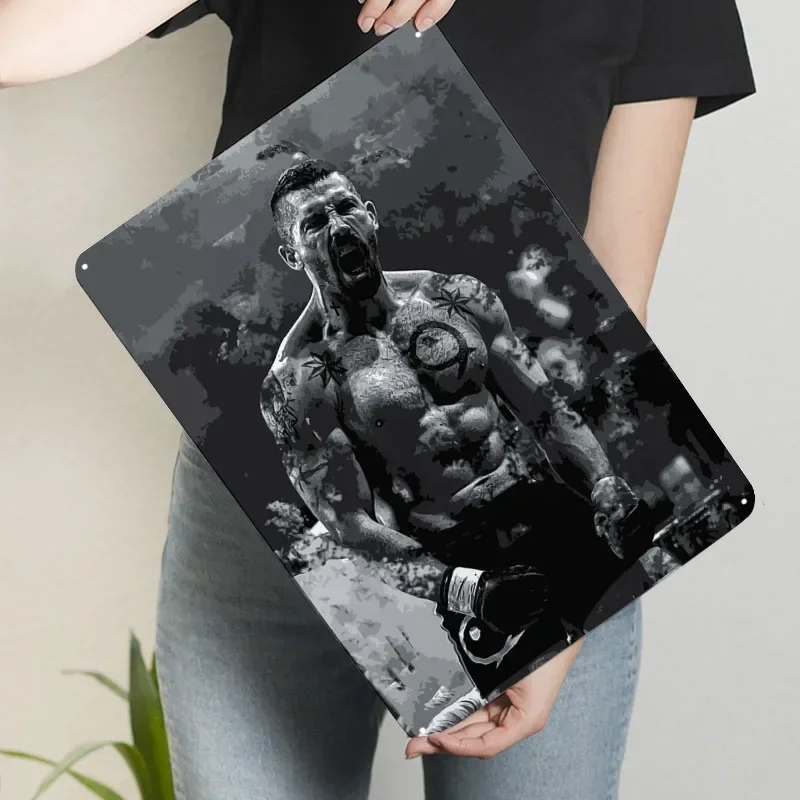 Boyka غير متنازع الملاكم المشارك الملاكمة علامات معدنية صور الجدار عناصر الديكور لوحات القصدير المخصصة ل جدار الفن الديكور الرجعية