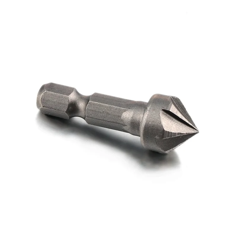 1Pcs 1/4 "หกเหลี่ยม Carpenter มุม Miter ตัด90องศา Chamfering Bit สำหรับขัด