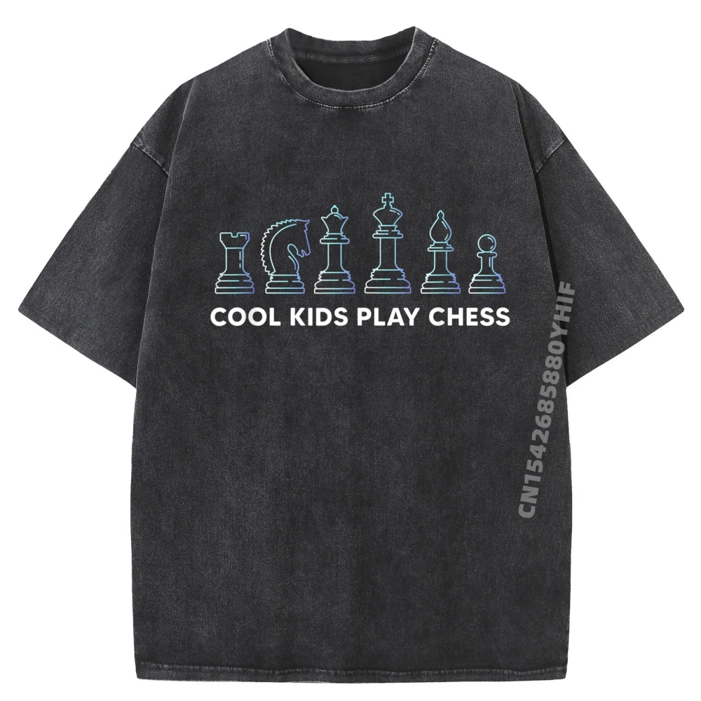 

Cool Play Chess Chess Shirt Men Clothes Summer Printed T Shirt Luxury Designer Tops & Tees Trendy Washed Shirt