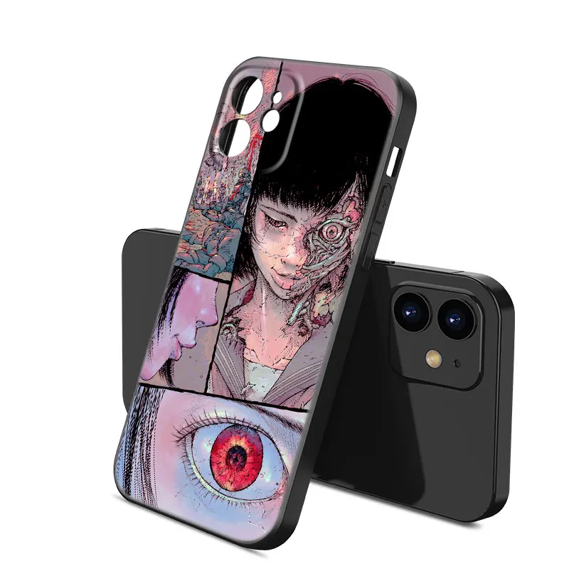 Shintaro Kago Horror Cartoons Phone Case For Apple iPhone 12 13 Mini 11 14 15 Pro XS Max 7 8 Plus X XR SE 2020 2022 Black Case