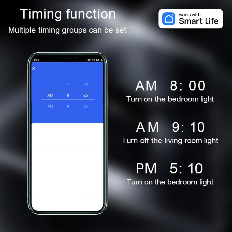 Matter WiFi Smart Light Switch 100-240V 1/2/3 Gang Neutral Wire Control Funktioniert mit Smart Life&Tuya App Alexa Google Home