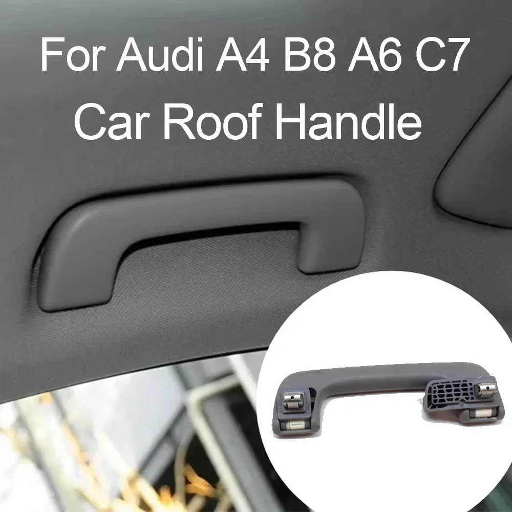 Roof Grip Handle Grab Ceiling handles For Audi A4 B8 A6 2018-2020 Car Roof Handle Fixing Iron Clip Car Roof Handle Armrest Cover