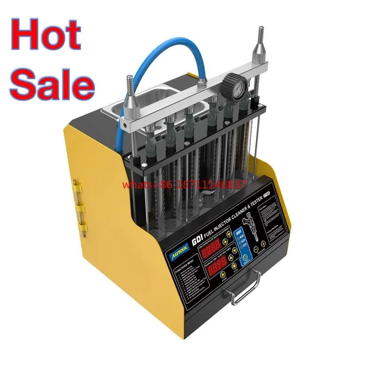 2023 Newest Version AUTOOL CT400 GDI Fuel Injector Cleaner & Tester Machine 110V 220V Universal Adjustable Pressure Automotive