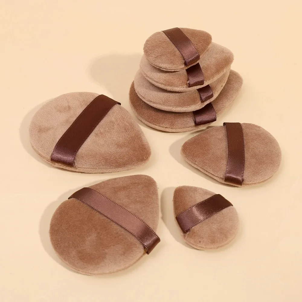 4/8 Stück tragbare professionelle kosmetische Puderquaste, superweiche, trockene und nasse Verwendung, Fingerquaste, bequeme Mini-Puderquasten