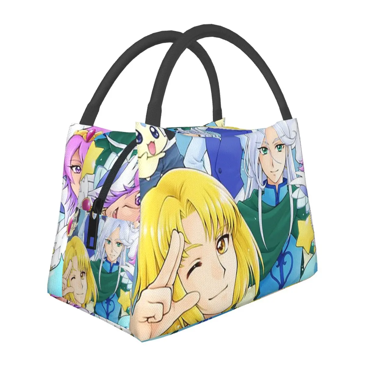 Smile Precure Lunch Bags Insulated Bento Box Leakproof Lunch Tote Picnic Bags Cooler Thermal Bag for Woman Student Office