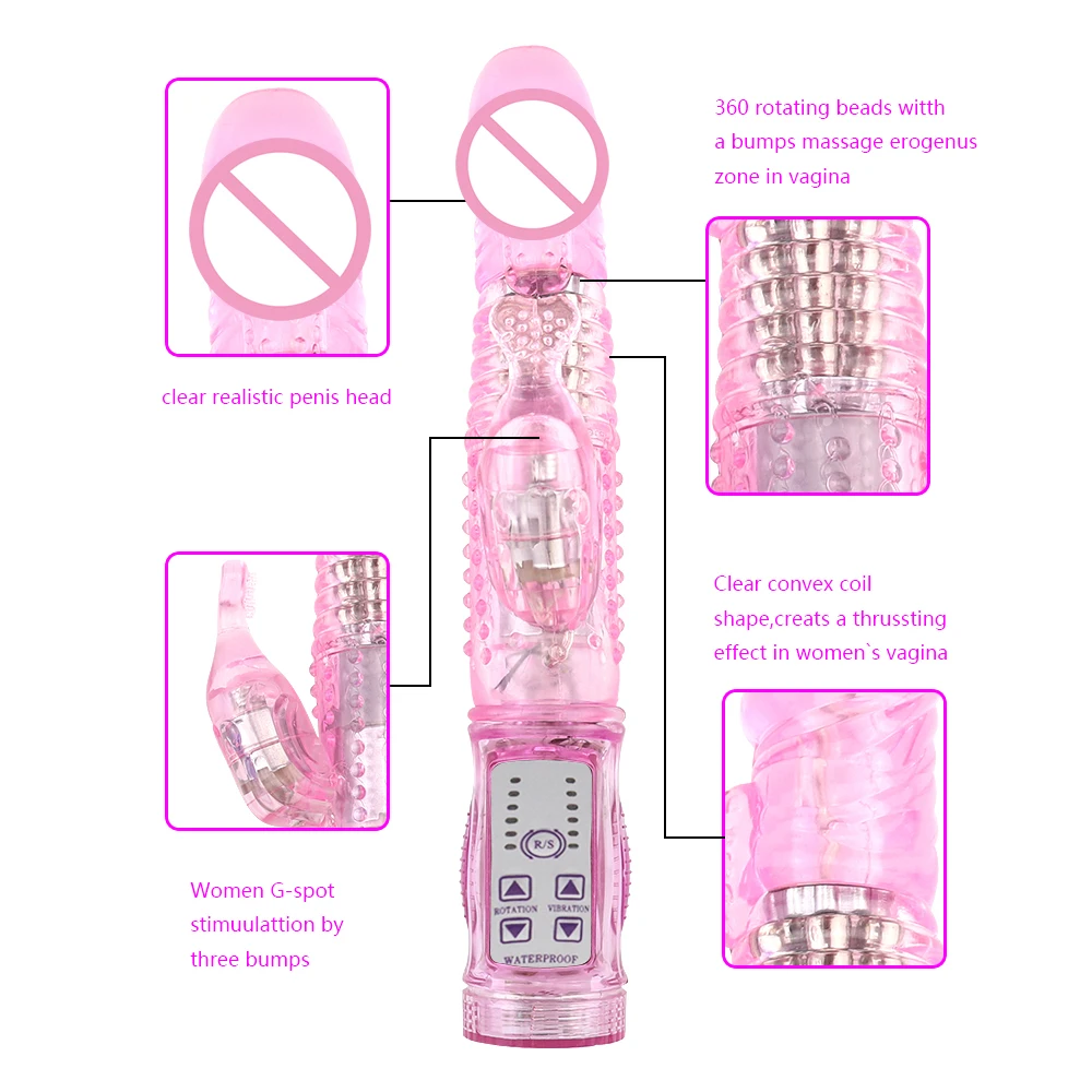 Rotation 12 Speed Rabbit Vibrators Realistic Dildo Clitoris stimulator Erotic Sex Toys G Spot Vibrators Adult Sex Toys for Women - Image 3