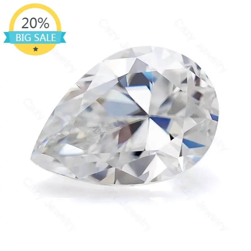 

Moissanite Stone Pear Moissanite Gems Diamond For White DEF GH Brilliant Cut Loose Stones Gemstone For Jewelry Making Lab Create