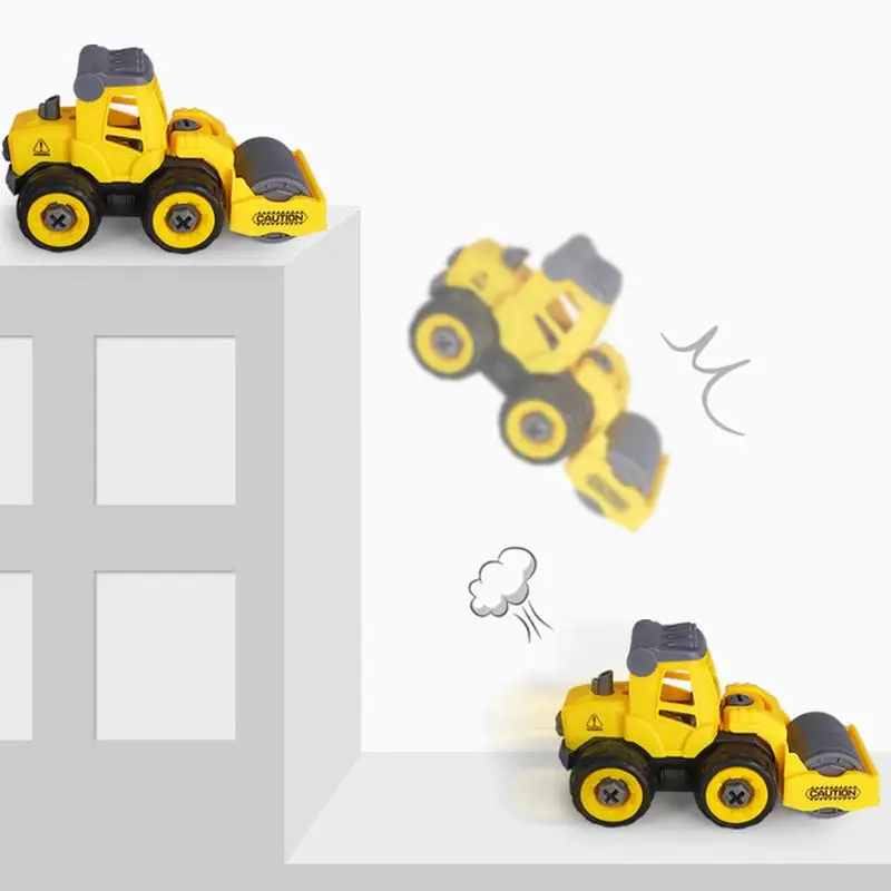 Take NOTE-Ensemble de 4 camions de construction pour enfants, jouets d'apprentissage