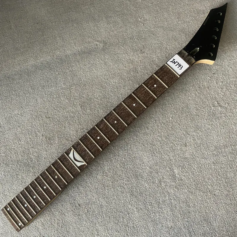 IN743 Floyd Rose 6 String Electric Guitar Neck Maple+Rosewood 24 Frets Reversed Headstock Custom Inlay Replace&DIY Parts