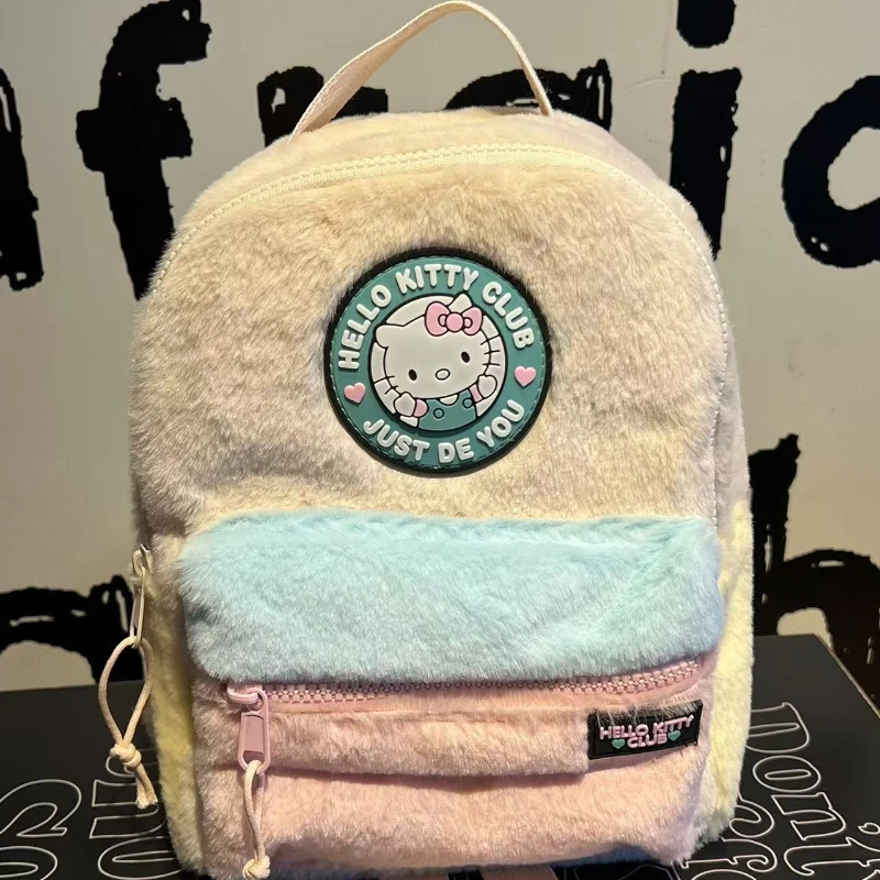 

2026 New Hello Kitty Student Backpack Cartoon Backpack Multifunctional Cute Women's Kindergarten School Bag Gift Backpack