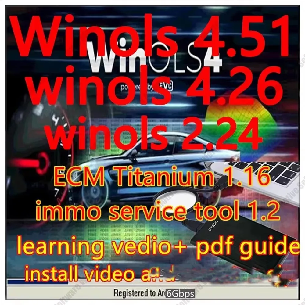 Winols 4.51 Winols 4.26 winols 4.24 Cars accessories With Plugins Auto Repair+ Ecm titanium 1.61+ Immo service tool v1.2 tools