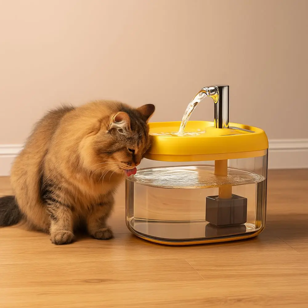 

1.5L Cat Drinking Fountain Large Capacity Removable Automatic Water Dispenser Quiet Operation Anti-Dry Burning Pet Water Feeder