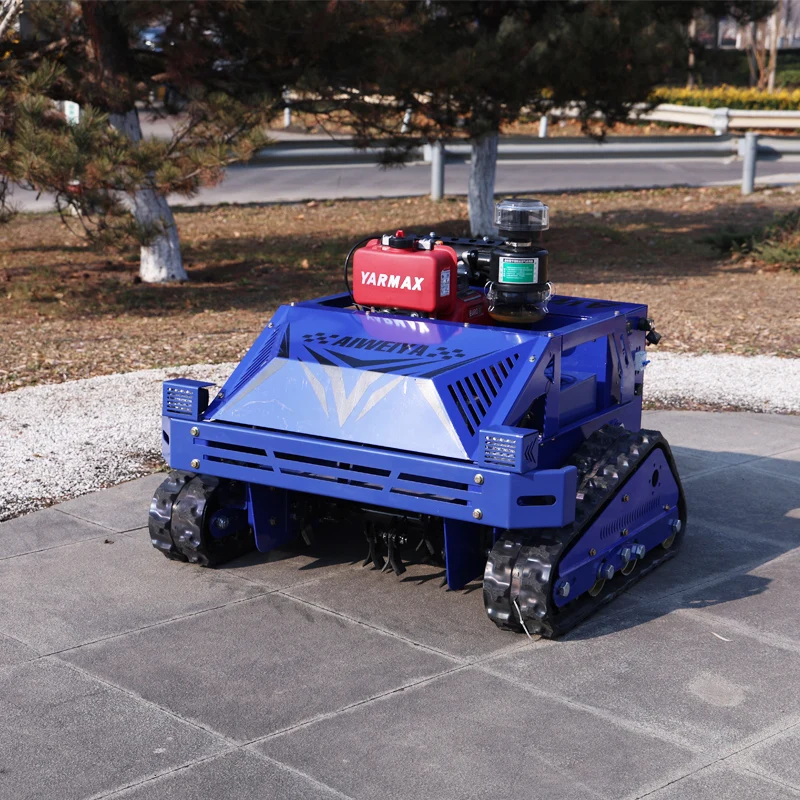 Customized Remote Control Flail Mower medium-small plantation mulching, one person finish zone weed shredding remotely