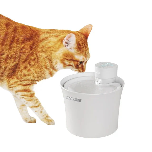 

Современный стильный автоматический фонтан для кошек, закругленный USB-зарядкой, умная кормушка для домашних животных для кошек и собак