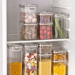 Kitchen Food Storage Clear Containers Plastic Box Jars For Bulk Cereals Household Organizers For Pantry Organizer Jars With Lid